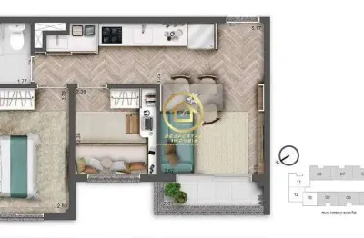 Apartamento com 1 quarto à venda na rua airosa galvão, 223, água branca, são paulo por r$ 399.545