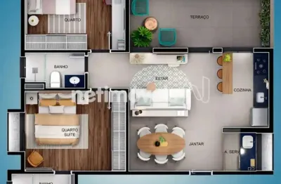 Apartamento com 2 quartos à venda na Rua Sebastião Menezes Silva, Ouro Preto, Belo Horizonte