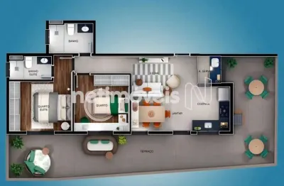 Apartamento com 2 quartos à venda na Rua Sebastião Menezes Silva, Ouro Preto, Belo Horizonte