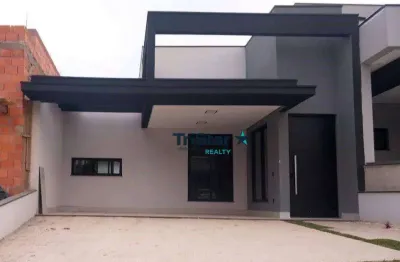 Ca0129 - casa terrea com acabamento arquitetonico e unico á 15 dias da entrega com localização em condominio clube - at. 205m² - ac. 144m² - park gran