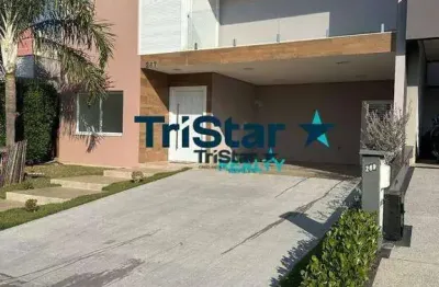 Tristar realty -ca0322 - belíssimo sobrado para locação em condominio clube alto padrão - at. 300m²  ac. 278m², residencial maria dulce, indaiatuba-sp