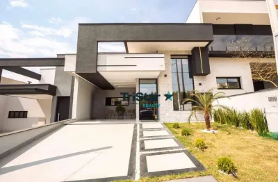 Ca0100 - casa nova terrea com 03 suites em condominio fechado e com acabamento ímpar - at. 200m² - ac. 134m² - park grand reserve indaiatuba sp -