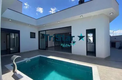 Ca0414 - lindíssima casa terrea nova com 03 suítes em condominio fechado - at. 332m² - ac.206m² - jardim residencial viena indaiatuba sp