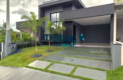 Ca0139 - casa terrea nova com 02 suítes em condominio fechado - at. 200m² - ac. 134m² - park gran reserve - indaiatuba - sp