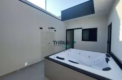 Ca0519 - casa nova com acabamento unico 03 dormitorios e spa localizada em bairro planejado - at. 150m² - ac 116m² - jardim bom sucesso indaiatuba sp