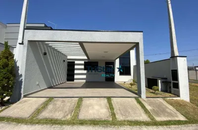 Ca0547 - casa nova com acabamento unico 03 dormitorios em condominio fechado - at. 150m² - ac. 104m² - vila ytu jardins do imperio indaiatuba sp.