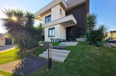 Tristar realty -ca0564 - casa terrea em condominio alto padrão próximo do parque ecologico - at. 392m² - ac. 250m² - res maria josé - indaiatuba - sp