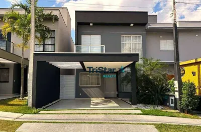 #locação ca0575 - sobrado moderno com 3 suítes e area gourmet - at. 150m² - ac. 161m² - jardim park real - indaiatuba - sp