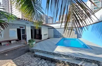 Casa com piscina, 4 dormitórios à venda, 268 m² por r$ 865.000 - aviação - praia grande/sp