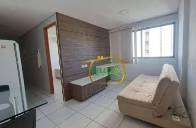 Apartamento com 1 dormitório para alugar, 34 m² por r$ 2.800,00/mês - casa forte - recife/pe