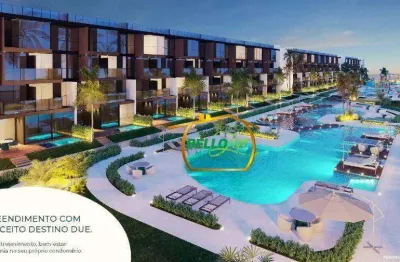 Viva o paraíso em muro alto! apartamento com 1 dormitório à venda, 21 m² por r$ 750.000 - porto de galinhas - ipojuca/pe