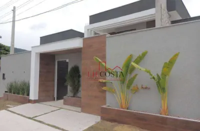 Linda casa com 3 dormitórios sendo 1 suíte e vaga para 3 carros  à venda, 146 m² por r$ 750.000 - praia de itaipuaçu (itaipuaçu) - maricá/rj