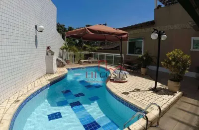 Belíssima casa em condomínio!! composta por com 6 dormitórios sendo 3 suítes  à venda, 385 m² por r$ 1.380.000 - maria paula - niterói/rj