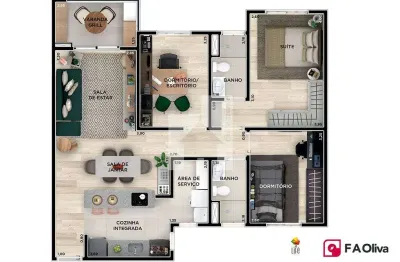 Apartamento com 3 dormitorios (1 suíte) à venda, 78m², life residencial - engordadouro, jundiaí, sp