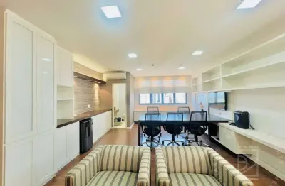 Sala comercial mobiliada com vista permanente, 54m², 1 vaga - jd. aquarius