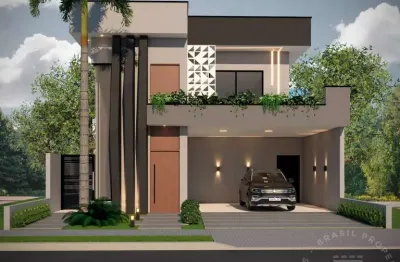 Sobrado no condomínio malibu, caçapava com 4 suítes e área gourmet, 240m²