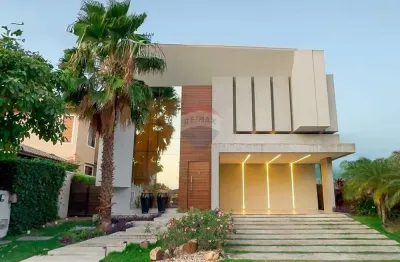 Casa de alto padrão no alphaville eusébio -porteira fechada - 5 suítes - 392m² ac / 469m² at - eusébio