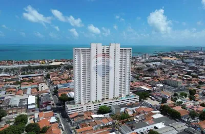 Vista mar, apto 53m², 2 quartos (1 suíte) lazer completo - edifício cidade, centro