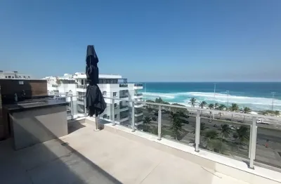 Cobertura 4 suítes, 292m²,frente mar barra da tijuca