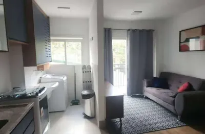 Apartamento com 1 dormitório para alugar, 38 m² mobiliado, por r$ 3.820/mês - granja viana - cotia/sp