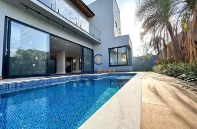 Casa em condomínio fechado com 4 quartos à venda na avenida carlos diaulas serpa, loteamento parque dos alecrins, campinas, 330 m2 por r$ 2.990.000