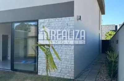 Casa de alto padrao em condominio com piscina e varanda gourmet em uberaba