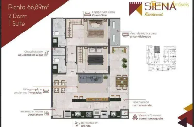 Apartamento com 2 dormitórios à venda, 66 m² por R$ 461.000,00 - Itaguá - Ubatuba/SP