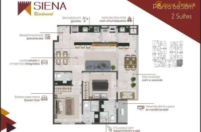 Apartamento com 2 dormitórios à venda, 66 m² por R$ 702.000,00 - Itaguá - Ubatuba/SP