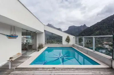 Cobertura com 6 quartos à venda na estrada da gávea, são conrado, rio de janeiro, 230 m2 por r$ 4.500.000