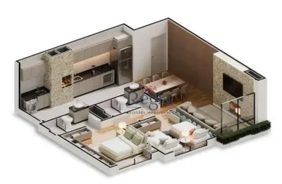 Apartamento com 2 quartos à venda na Travessa Do Colégio, 150, Várzea Grande, Gramado