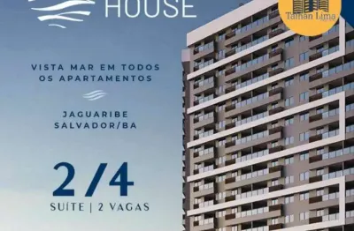 Apartamento padrão 2/4 frente mar, com suite, ao lado do hiper ideal, novo