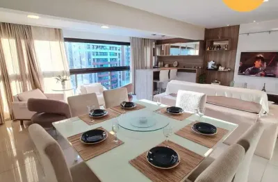 Apartamento alto padrão em alphaville, decorado, 3 suites com closet,