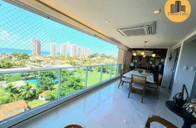 Apartamento alto padrão em pituaçu, proximo a praia, são 3/4 sendo 1 suite com 2 vagas, prédio novo, com lazer completo