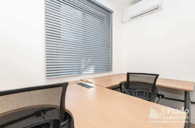 Sala em coworking mobiliada  para locação, 7m² privativos mercês, curitiba, pr