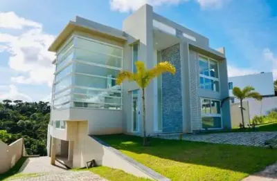 Casa em condomínio para venda em camaçari, alphaville (abrantes), 4 dormitórios, 4 suítes, 6 banheiros, 4 vagas