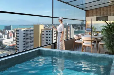 Apartamento alto padrão para venda em joão pessoa, cabo branco, 2 dormitórios, 2 suítes, 1 banheiro, 2 vagas