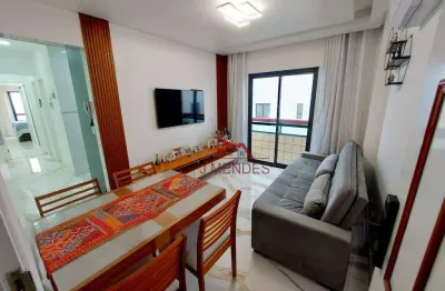 Apartamento com 2 dormitórios à venda, 55 m² por r$ 535.000,00 - caiçara - praia grande/sp