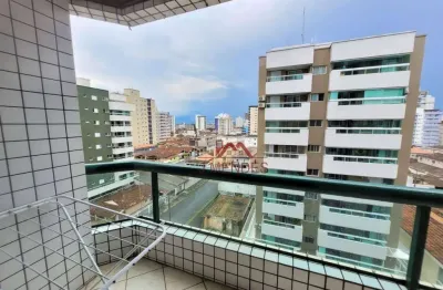 Apartamento com 2 dormitórios para alugar, 75 m² por r$ 3.500/mês - vila guilhermina - praia grande/sp