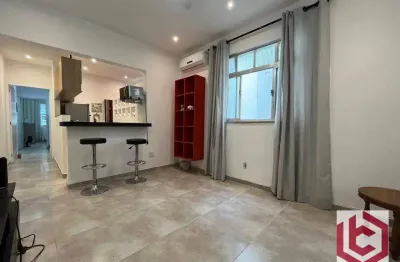 Apartamento com 2 dormitórios à venda, 52 m² por r$ 345.000,00 - boqueirão - santos/sp