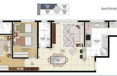 Apartamento à venda, 77 m² por r$ 973.500,00 - aparecida - santos/sp