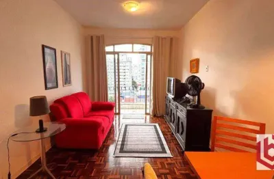 Apartamento com 1 dormitório à venda, 55 m² por r$ 450.000,00 - boqueirão - santos/sp