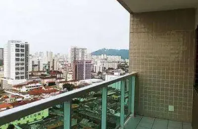 Apartamento com 1 dormitório, com varanda, para alugar, 51 m² por r$ 2.300 pacote/mês - encruzilhada - santos/sp