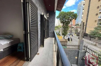Sobrado com 4 dormitórios, 256 m² - venda por r$ 2.900.000 ou aluguel por r$ 12.750 pacote/mês - gonzaga - santos/sp