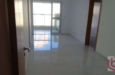 Apartamento novo com 2 dormitórios, prédio com área de lazer para alugar, 87 m² por r$ 7.500 pacote/mês - gonzaga - santos/sp