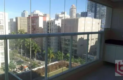 Apartamento novo com 2 dormitórios e sacada, prédio com área de lazer para alugar, 87 m² por r$ 7.000 pacote/mês - gonzaga - santos/sp