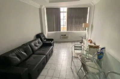 Apartamento mobiliado com 2 dormitórios para alugar, 75 m² por r$ 4.000 pacote/mês - boqueirão - santos/sp