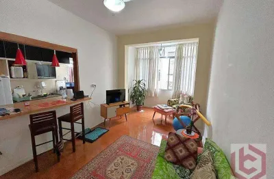 Apartamento com 1 dormitório à venda, 57 m² por r$ 330.000,00 - aparecida - santos/sp