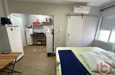 Kitnet com 1 dormitório à venda, 25 m² por r$ 260.000,00 - embaré - santos/sp
