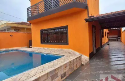Casa com 4 dormitórios para alugar por r$ 6.300(com seguro incluso)/mês - vila caiçara - praia grande/sp