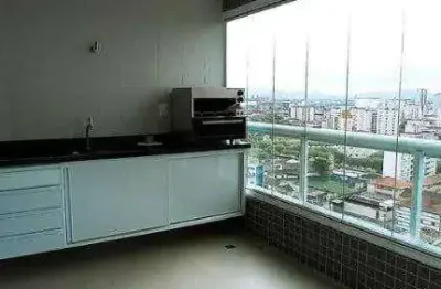 Apartamento semi mobiliado com  1 dormitório e varanda  para alugar, 60 m² por r$ 4.000,00 + encargos/mês - boqueirão - santos/sp
